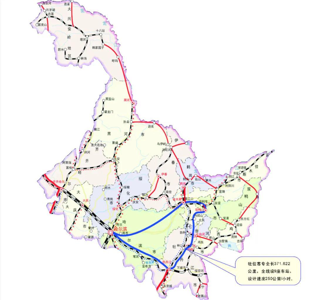 牡佳高铁最新路线图，东北交通枢纽的连接线