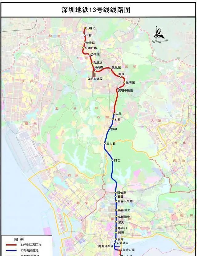 深圳地铁13号线最新线路图，揭示城市发展脉络与未来蓝图